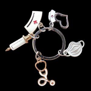 Nurse Keychain Bag Backpack Charm Practitioner Student Graduation Thank You